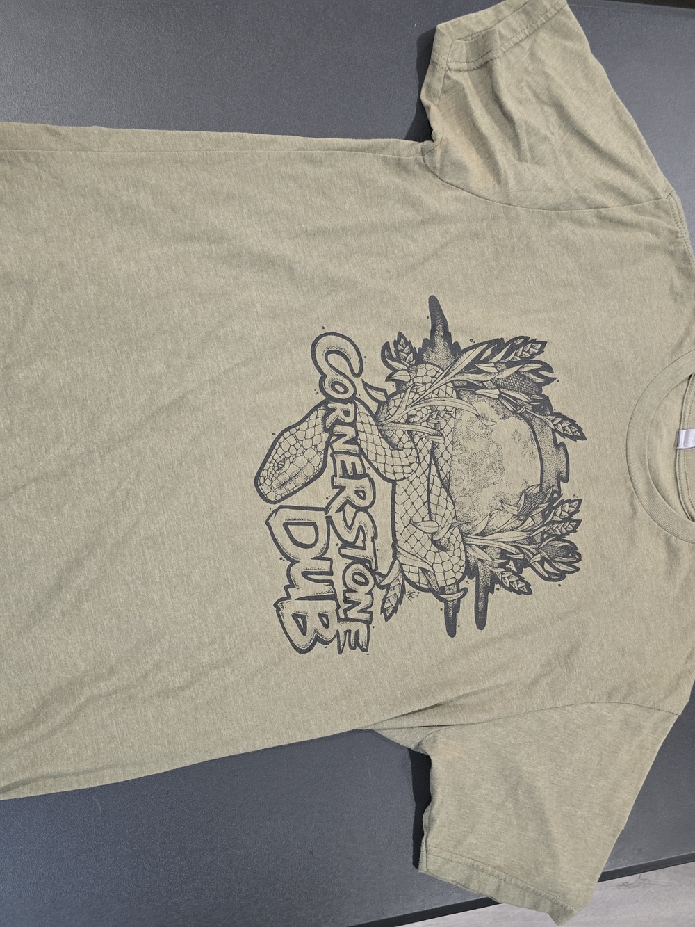 Next Level Apparel Olive Green Cornerstone Dub Graphic Tee